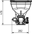 Rheinstrom Y10 elektrische Toilette mit kleinem Becken