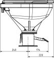 Rheinstrom Y7 Schwerkraft WC großes Becken