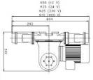 Rheinstrom Typ M60K Fäkalienpumpe vertikaler Einbau 12 Volt