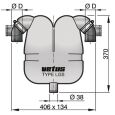  Vetus Auspuffgas-Separator 38 40mm Anschl.