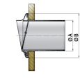  Vetus Spiegeldurchführung Edelstahl 125mm