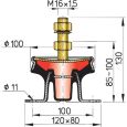  Vetus flexibles Motorlager Typ MITSTEUN