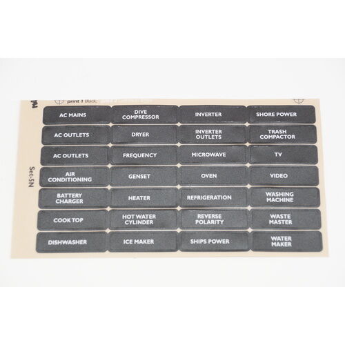 BEP Label Aufkleber Set für Schaltpanel BEP Label Aufkleber Set für Schaltpanel
