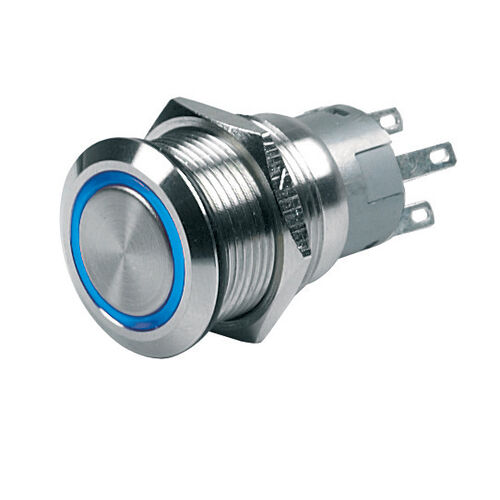 BEP Schalter Drucktaster On/Off 12V blau BEP Schalter Drucktaster On/Off 12V blau