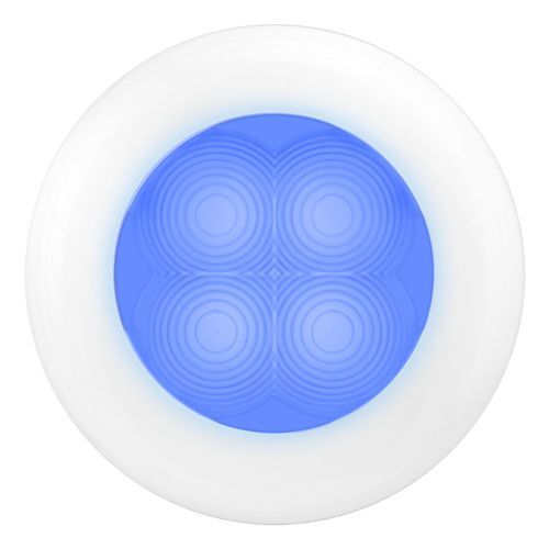 Hella LED RND SL BLUE 24V WHT RIM Hella LED RND SL BLUE 24V WHT RIM