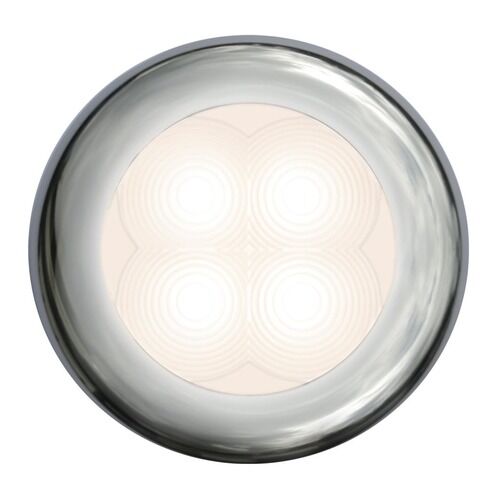 Hella LED RND SL WRM WHT 12V SS RIM Hella LED RND SL WRM WHT 12V SS RIM