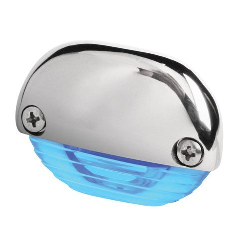 Hella LED-Stufenleuchte Edelstahl Blau 12/24 Hella LED-Stufenleuchte Edelstahl Blau 12/24