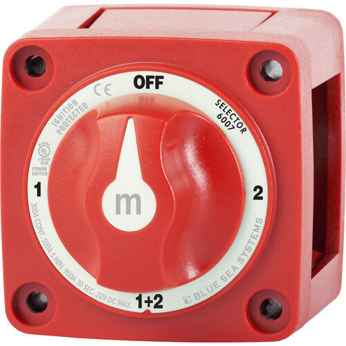 Blue Sea Mini Selector Batterieschalter - Rot Blue Sea Mini Selector Batterieschalter - Rot