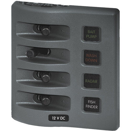Blue Sea WeatherDeck® 12 V DC , 4 Positionen Blue Sea WeatherDeck® 12 V DC , 4 Positionen