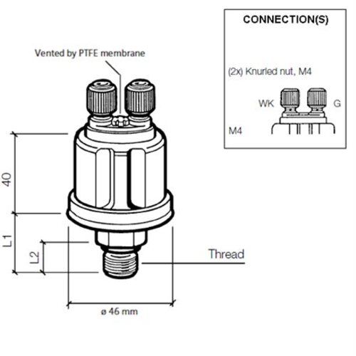 Veratron VDO Öldruck Sensor 10bar/150psi,1p, 1/8' Veratron VDO Öldruck Sensor 10bar/150psi,1p, 1/8'