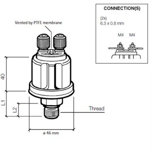 Veratron VDO Öldruck Sensor 25bar/350psi, 2p,3/8-1 Veratron VDO Öldruck Sensor 25bar/350psi, 2p,3/8-1