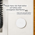 silwy Silwy Metall-Nano-Gel-Pads 5cm -  weiß  -  4er Set