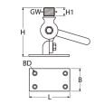  Antennenkipphalter auf Grundplatte