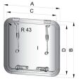  Vetus Altus-Decksluke Typ-4747, 470 x 470mm