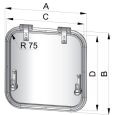  Vetus Fluchtluke Planus PLA50L, CE A2