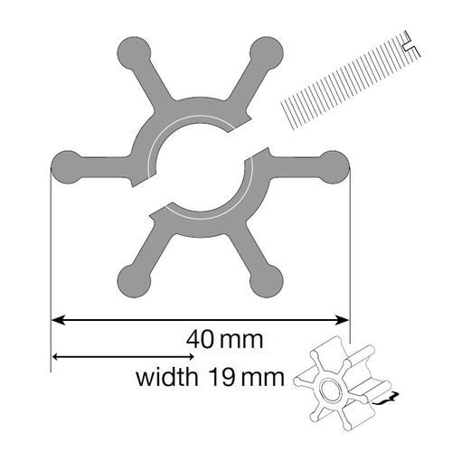 Johnson Impeller für F35 Pumpe - MC97/EPDM Johnson Impeller für F35 Pumpe - MC97/EPDM