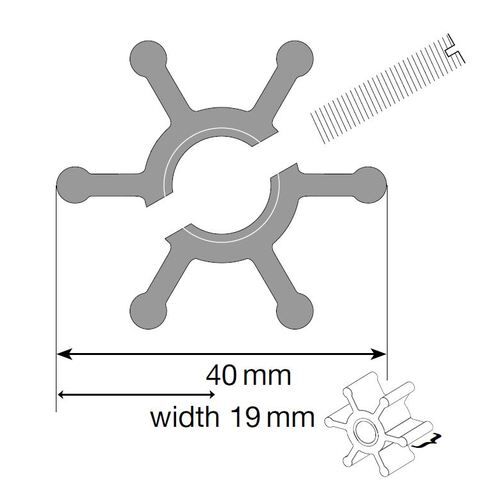  Johnson Impeller für F35 Pumpe -  MC97/EPDM