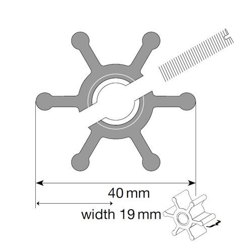  Johnson Impeller für F35 Pumpe -  MC97/EPDM