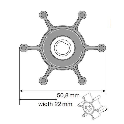  Johnson Impeller für F4 Pumpe, MC97/EPDM