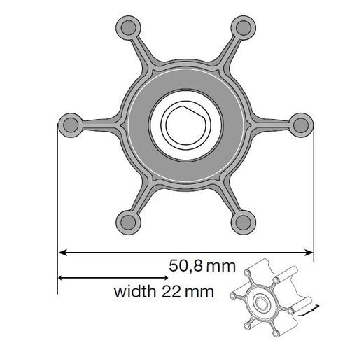 Johnson Impeller für F4 Pumpe, Nitril Johnson Impeller für F4 Pumpe, Nitril