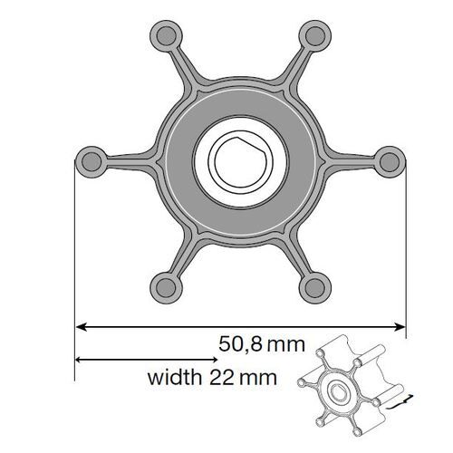  Johnson Impeller für F4 Pumpe, Nitril