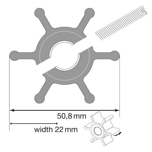 Johnson Impeller für F4 Pumpe, Nitril Johnson Impeller für F4 Pumpe, Nitril