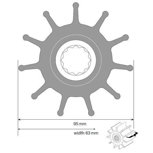 Johnson Impeller für F8 Pumpe, Neopren Johnson Impeller für F8 Pumpe, Neopren
