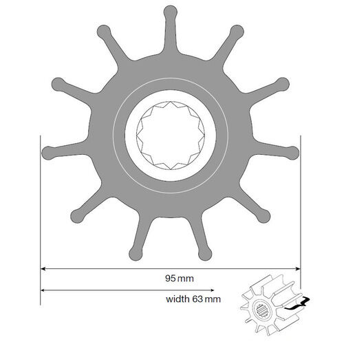  Johnson Impeller für F8 Pumpe -  Neopren