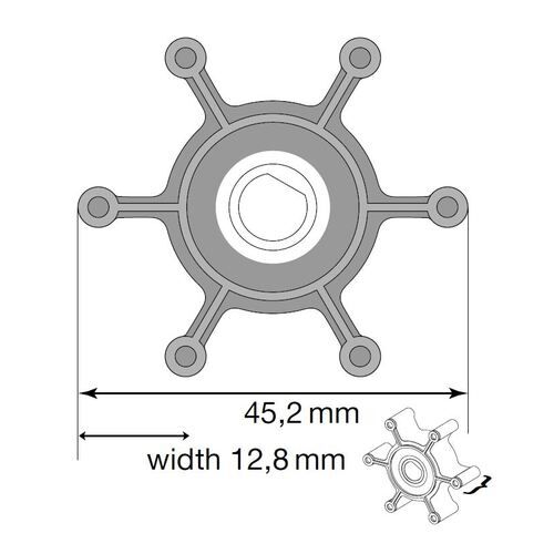Johnson Impeller für TA3P Pumpe, Nitril Johnson Impeller für TA3P Pumpe, Nitril
