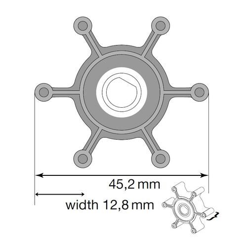  Johnson Impeller für TA3P Pumpe -  Nitril