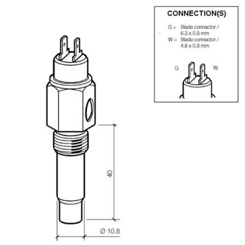 VDO Veratron Kühlmitteltemperatursensor 120°C - M1 VDO Veratron Kühlmitteltemperatursensor 120°C - M1