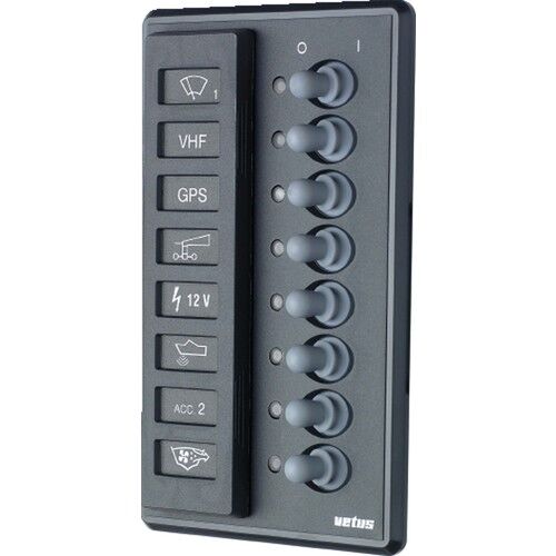 Vetus Schalterpaneele für 8 Sicherungen/Automatik- Vetus Schalterpaneele für 8 Sicherungen/Automatik-