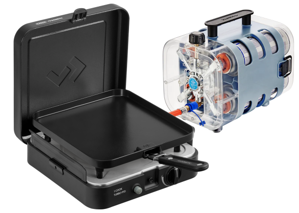 Cadac 1 Cook Turbo FFD Flat Plate mit Zündsicherung, 50mbar - Quad Power Pak