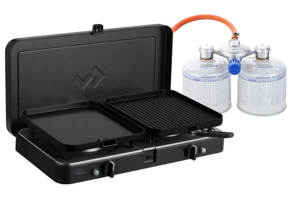 Cadac 2 Cook Turbo FFD Deluxe mit Zündsicherung, 50mbar - Dual Power Pak