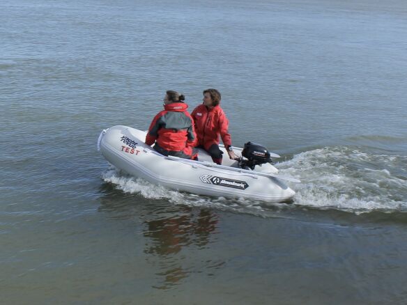 Allroundmarin Kiwi 260 Hellgrau mit faltbarem Holzboden