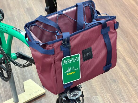 Brompton Borough Basket Einkaufstasche Small Plum Rot/Blau