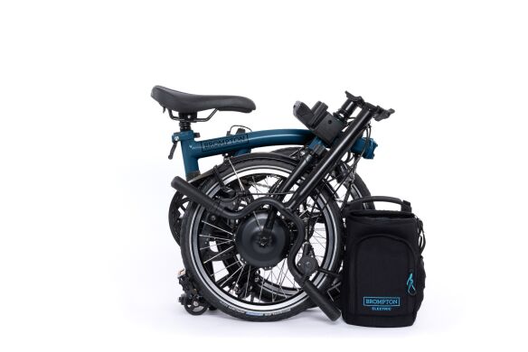 Brompton Electric C Line Explore (12Gang) Ocean Blue Hoher Lenker