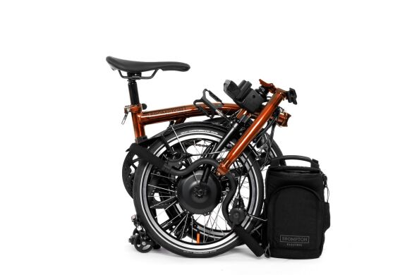 Brompton Electric P Line Explore (12-Gang) Flame Lacquer Mittlerer Lenker