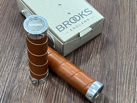 Brooks Slender Grips Leder Handgriffe Honey Brooks Slender Grips Leder Handgriffe Honey