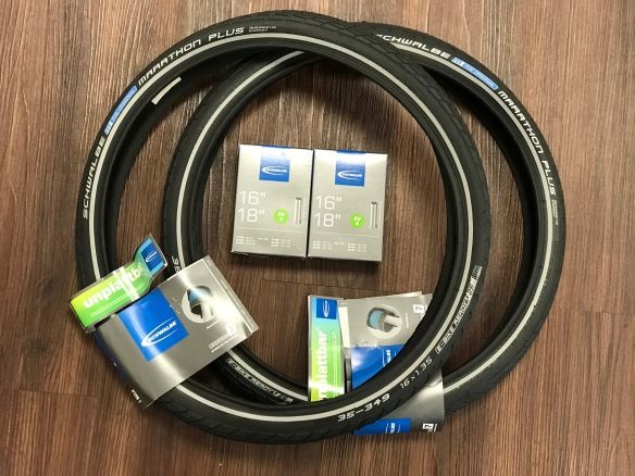 Schwalbe Brompton Marathon Plus Reifen 16 Zoll Komplett Set inkl Schläuche Schwalbe Brompton Marathon Plus Reifen 16 Zoll Komplett Set inkl Schläuche