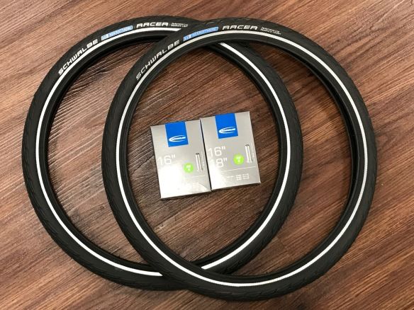 Schwalbe Brompton Marathon Racer Reifenset Komplett mit Schläuchen Schwalbe Brompton Marathon Racer Reifenset Komplett mit Schläuchen