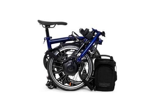 Brompton Electric P Line 12-Gang(13,5+2,9 kg) Bolt Blue Hoher Lenker