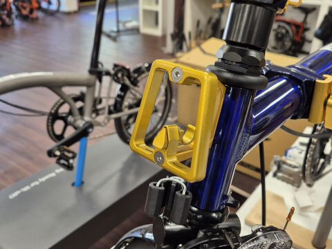 XXS Brompton Front Trägerblock Skeleton gold Aluminium