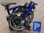 Brompton P Line 12-Gang Bolt Blue Lacquer H-Lenker