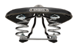 Brooks B67 Leder Sattel mit Federung breit Schwarz