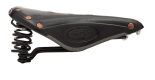 Brooks Flyer Spezial Leder Sattel mit Federung Schwarz